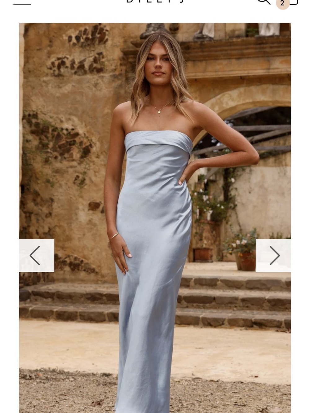 Billy J Gisele strapless satin maxi dress